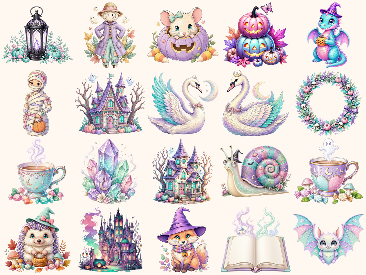 Pastel Halloween Clipart