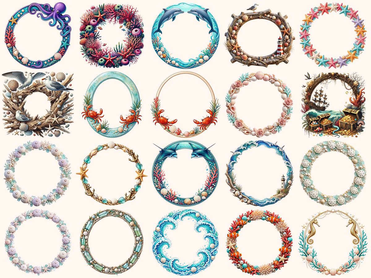 Ocean Frames Clipart