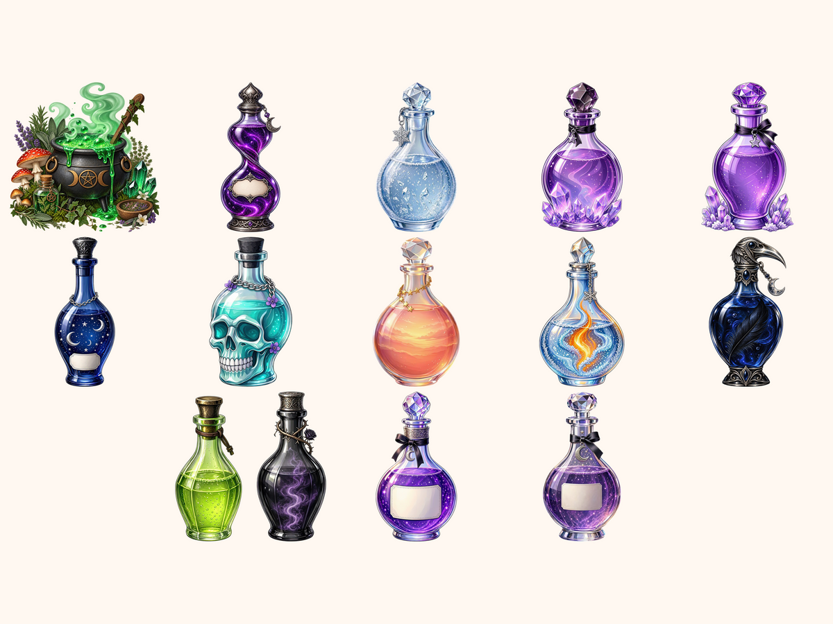 Witch Potions Clipart