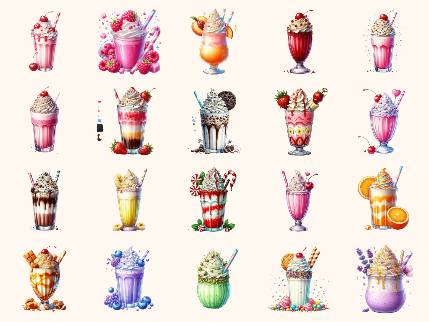 Milkshakes Clipart