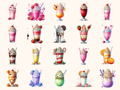 Milkshakes Clipart