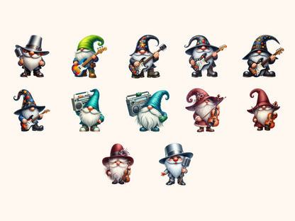 Musical Gnomes Clipart