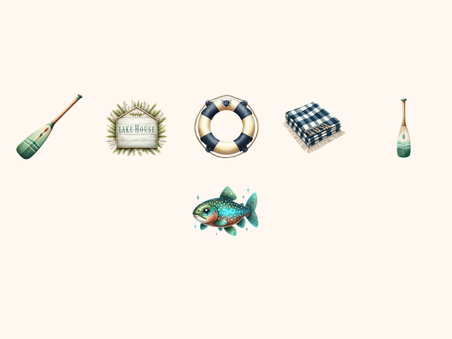 Lake House Summer Clipart