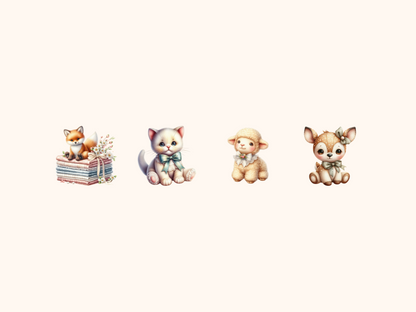Vintage Toy Animals Clipart
