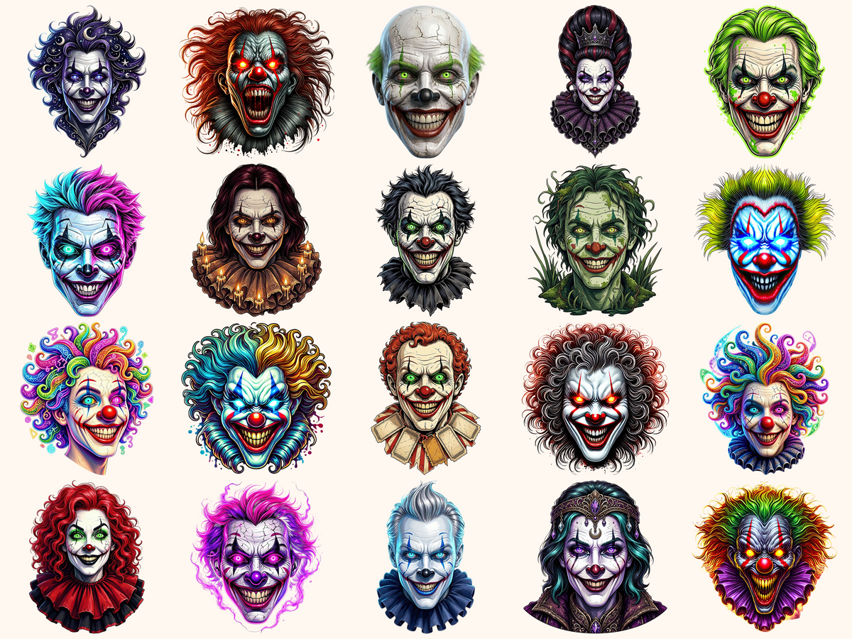 Psycho Clowns Clipart