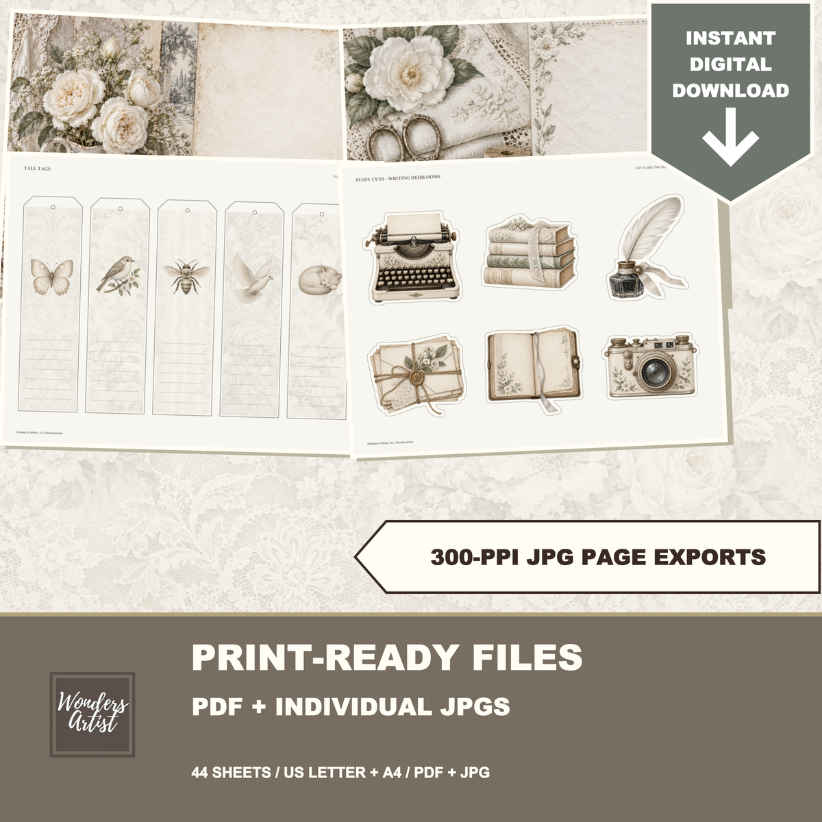 Shades of White Journal Kit — listing image 8