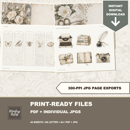 Shades of White Journal Kit — listing image 8