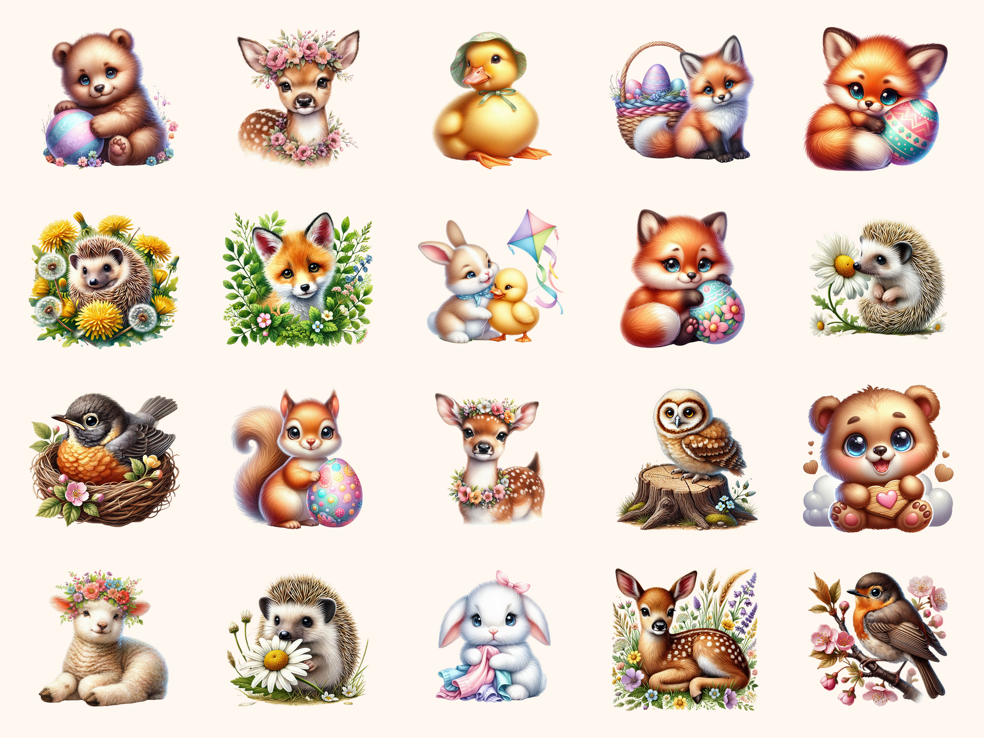 Spring Baby Animals Clipart
