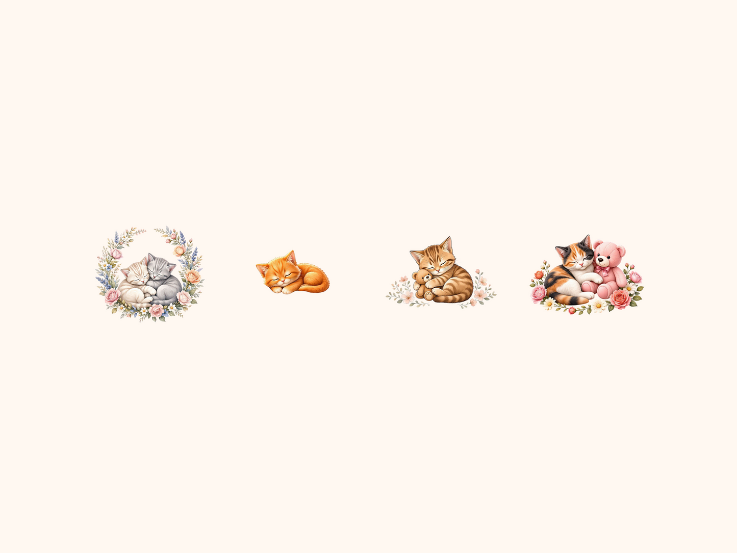 Sleepy Cats Clipart