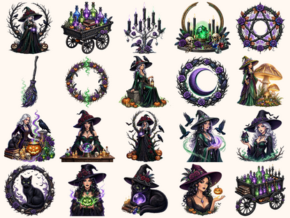 Gothic Witchcraft Clipart