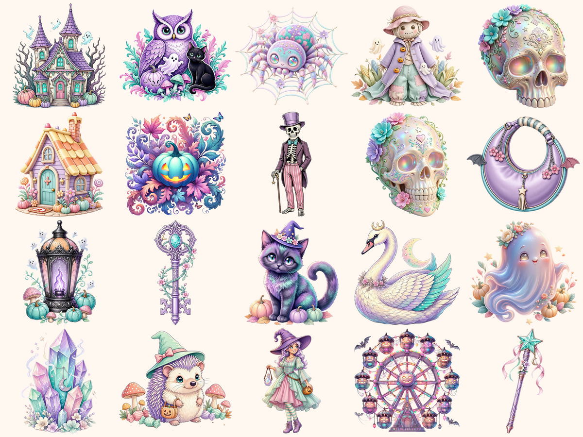 Pastel Halloween Clipart