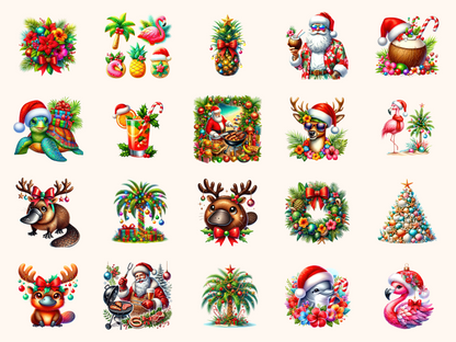 Tropical Christmas Clipart
