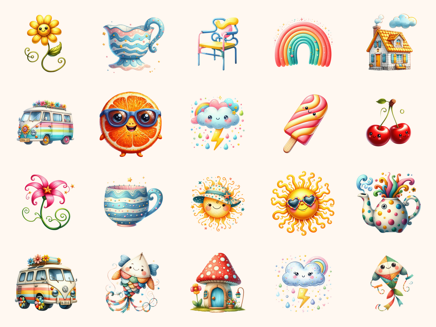 Whimsy Summer Clipart