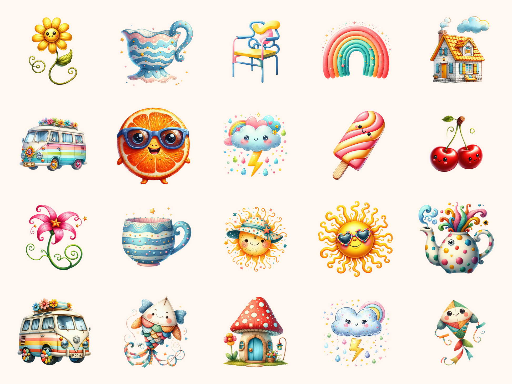 Whimsy Summer Clipart