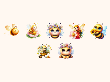Cute Bees Clipart