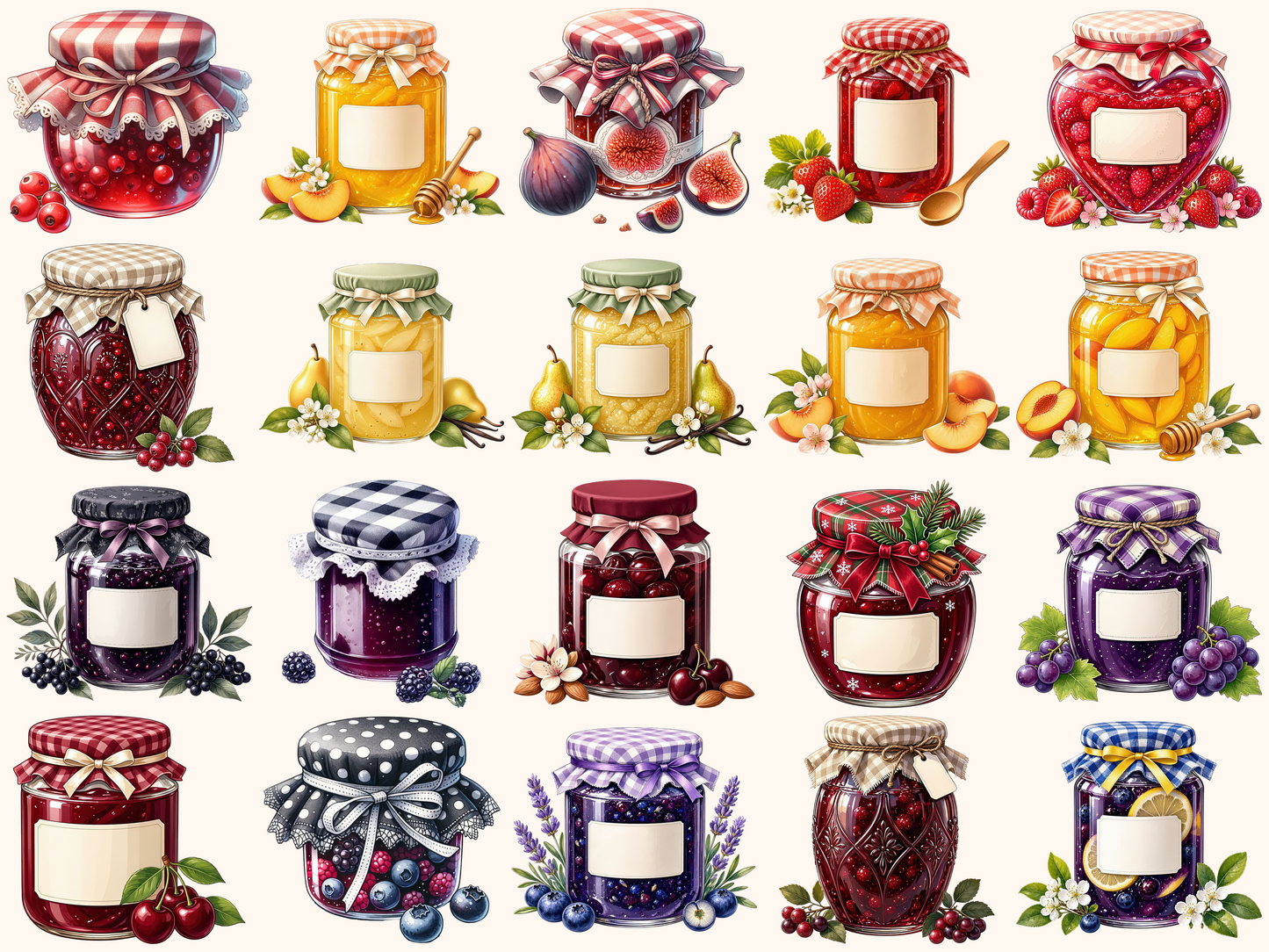 Jam Jars Clipart