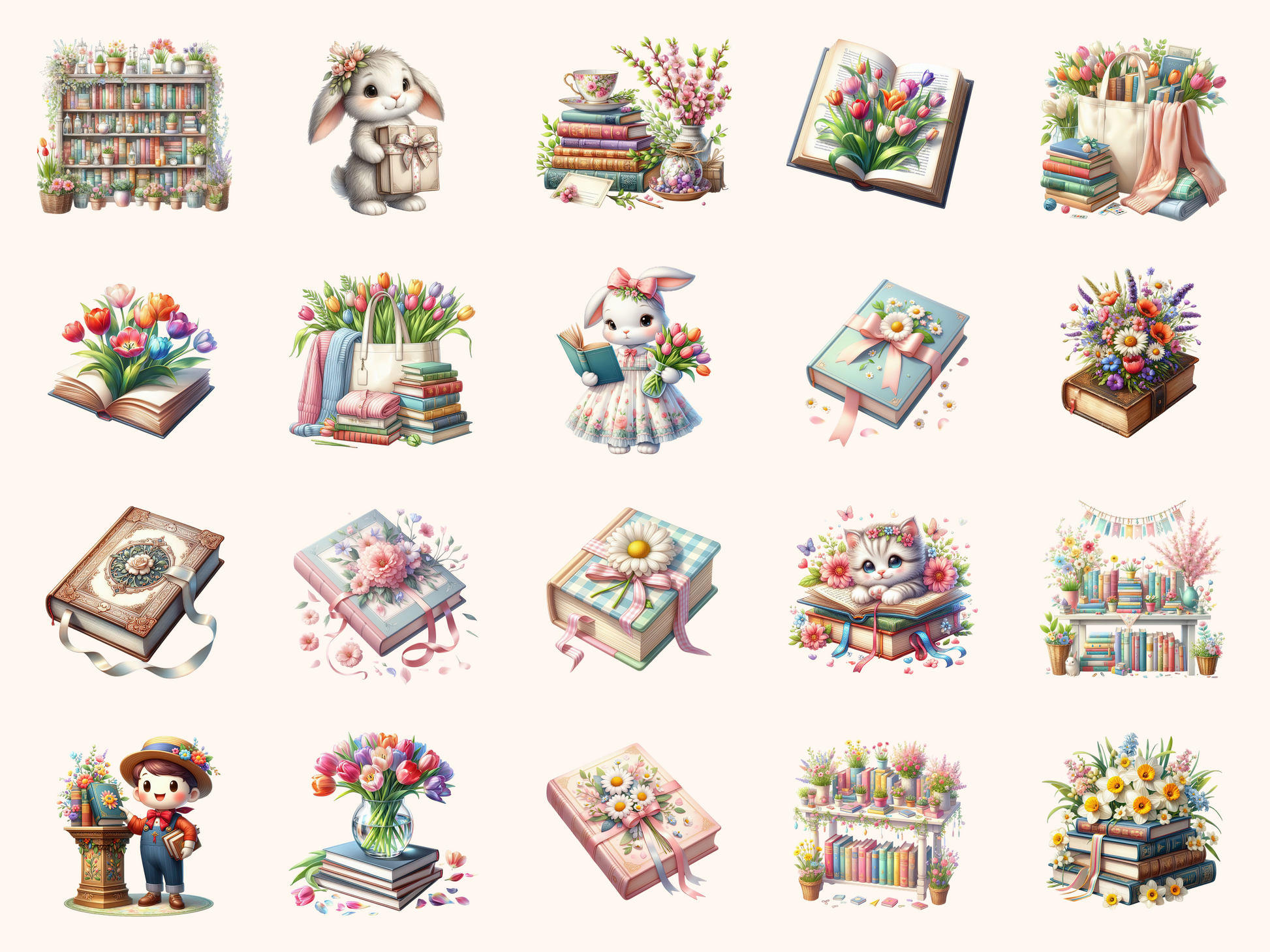 Spring Bookstore Clipart