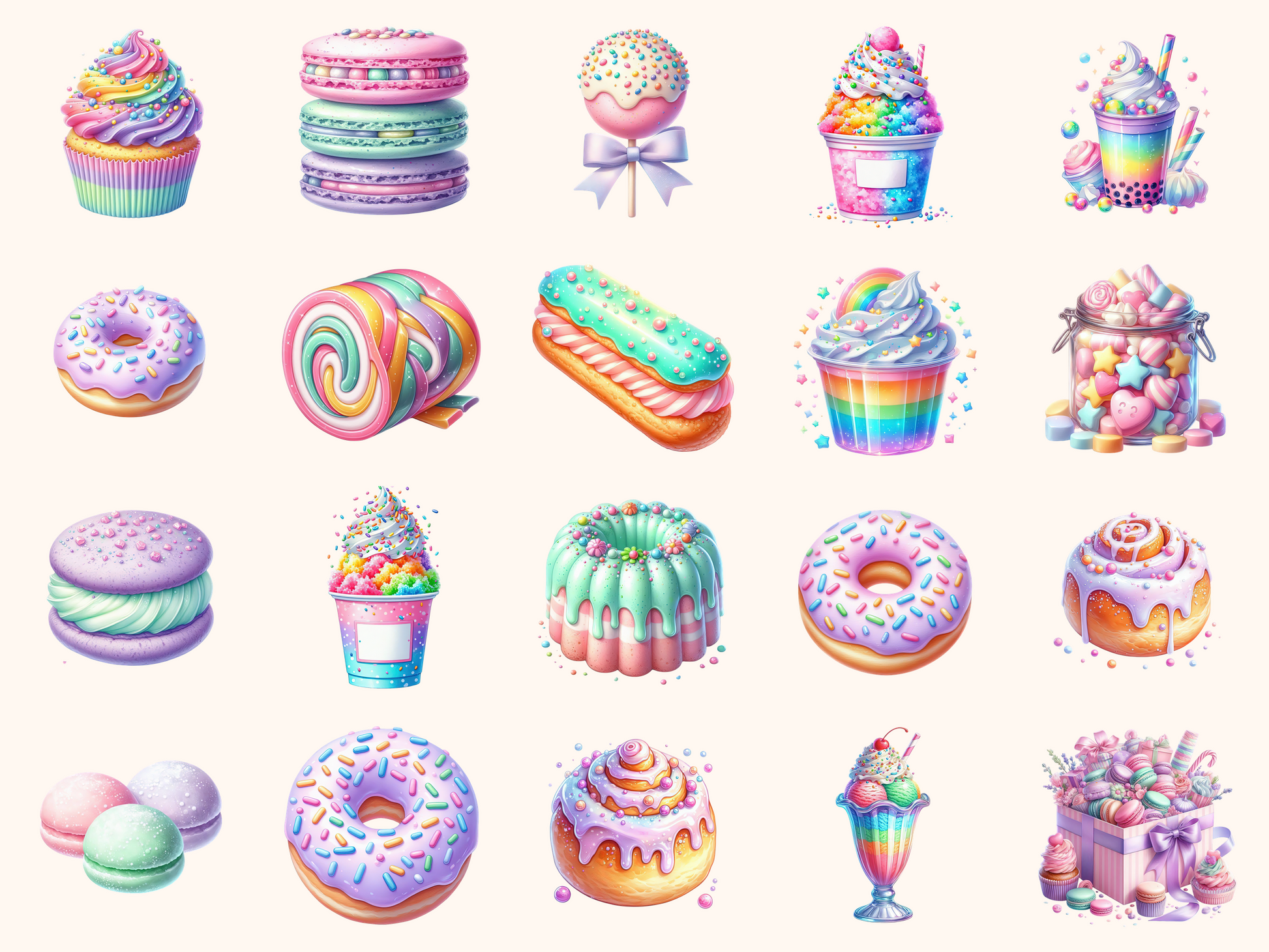 Colorful Sweets Clipart