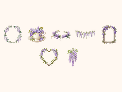 Wisteria Flowers Clipart