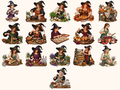 Kitchen Witches Clipart