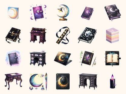 Witchy Desk Clipart