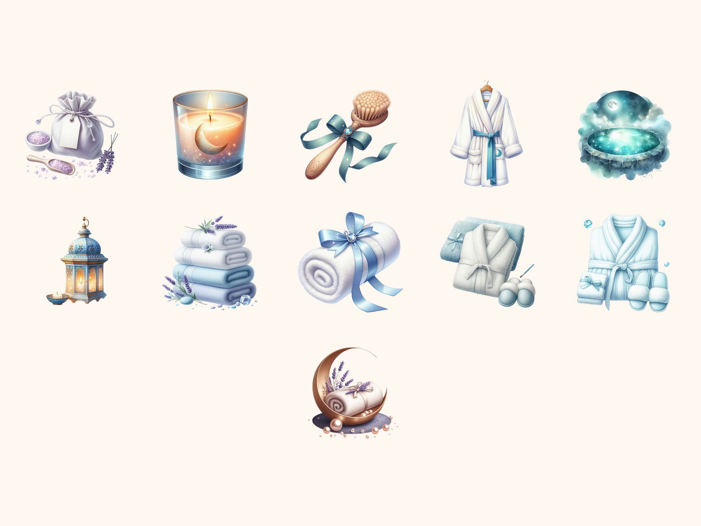 Mystical Spa Retreat Clipart