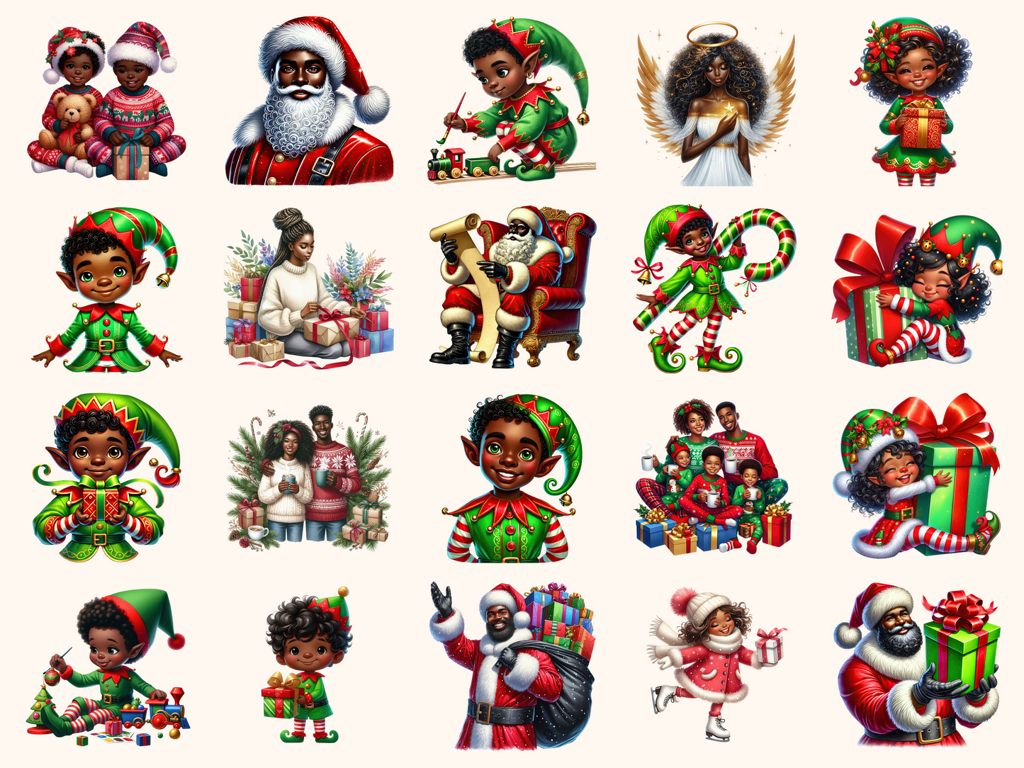 African American Christmas Clipart