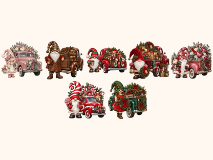 Christmas Truck Gnomes Clipart — listing preview 8