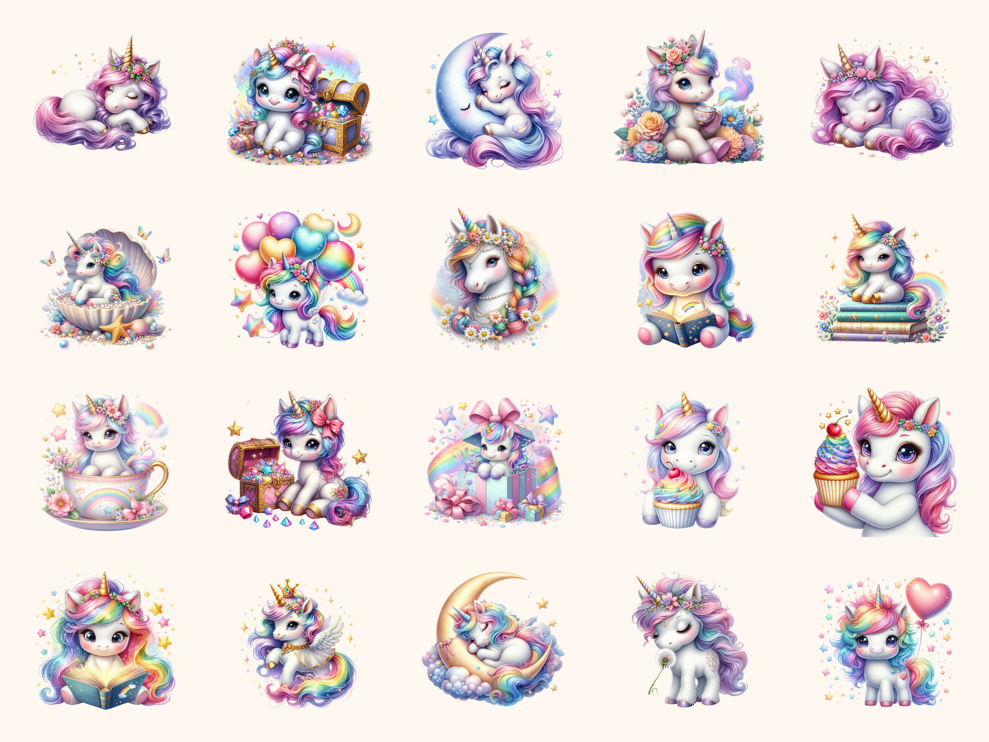 Little Unicorns Clipart