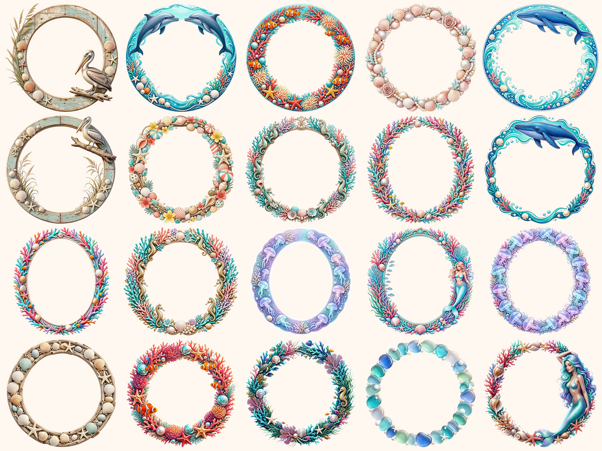 Ocean Frames Clipart