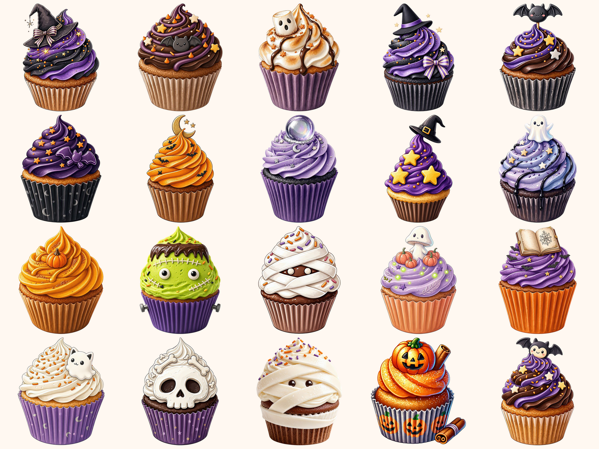 Halloween Cupcakes Clipart