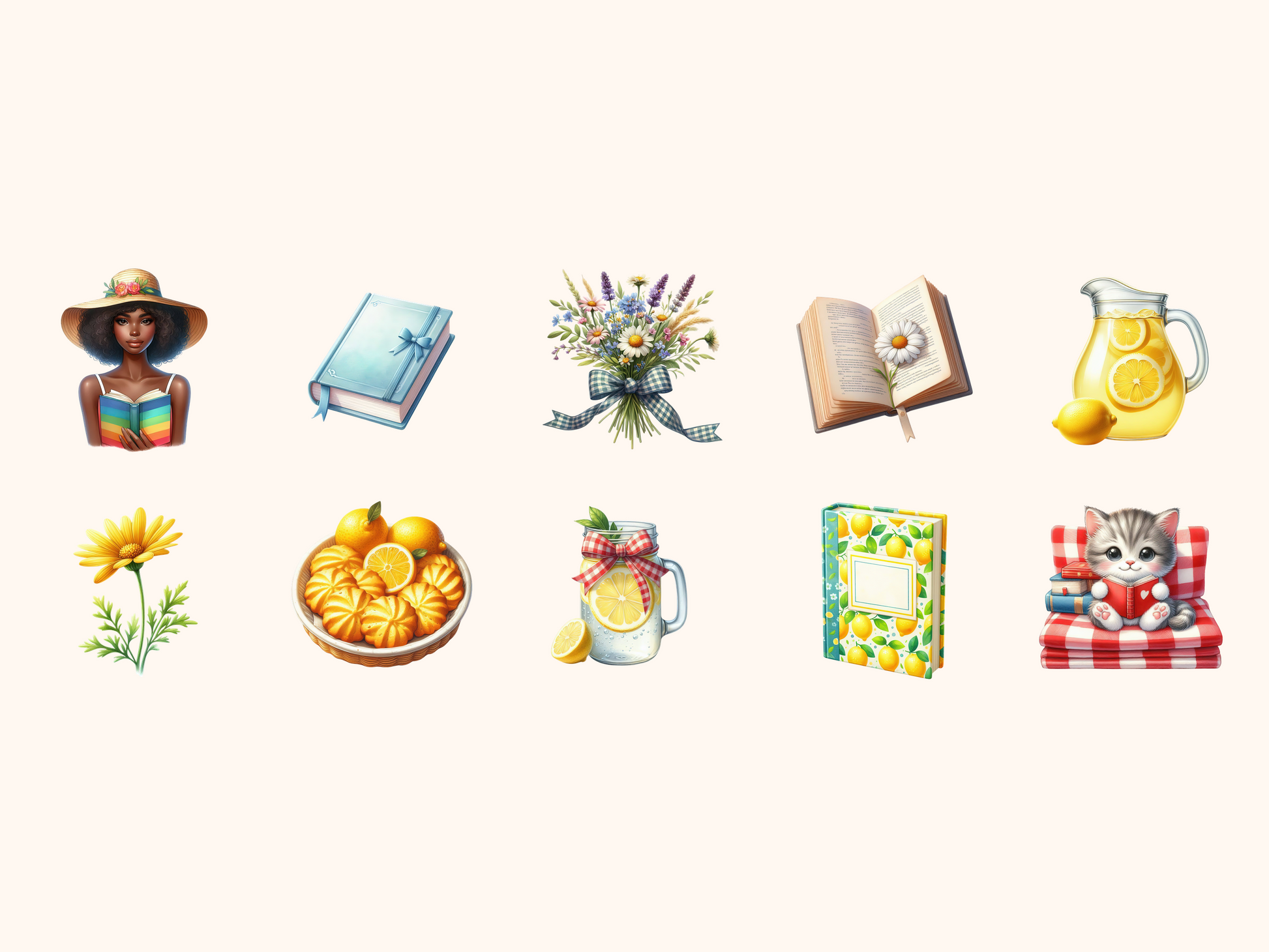 Book Club Picnic Clipart