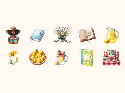 Book Club Picnic Clipart