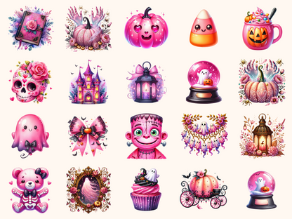 Pink Halloween Clipart