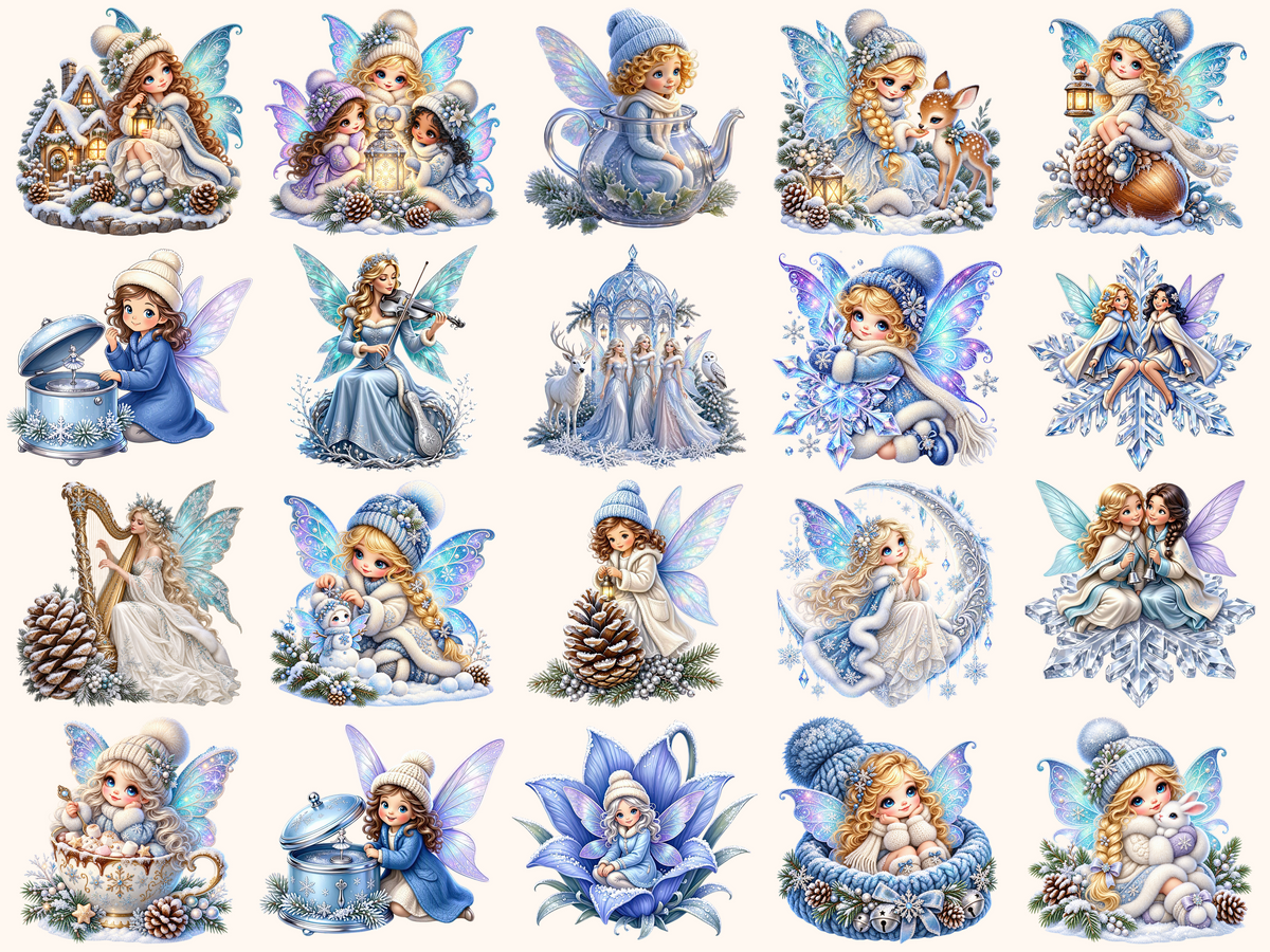 Winter Fairies Clipart