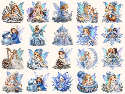 Winter Fairies Clipart