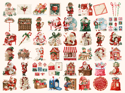 Santa’s Post Office Watercolor Clipart