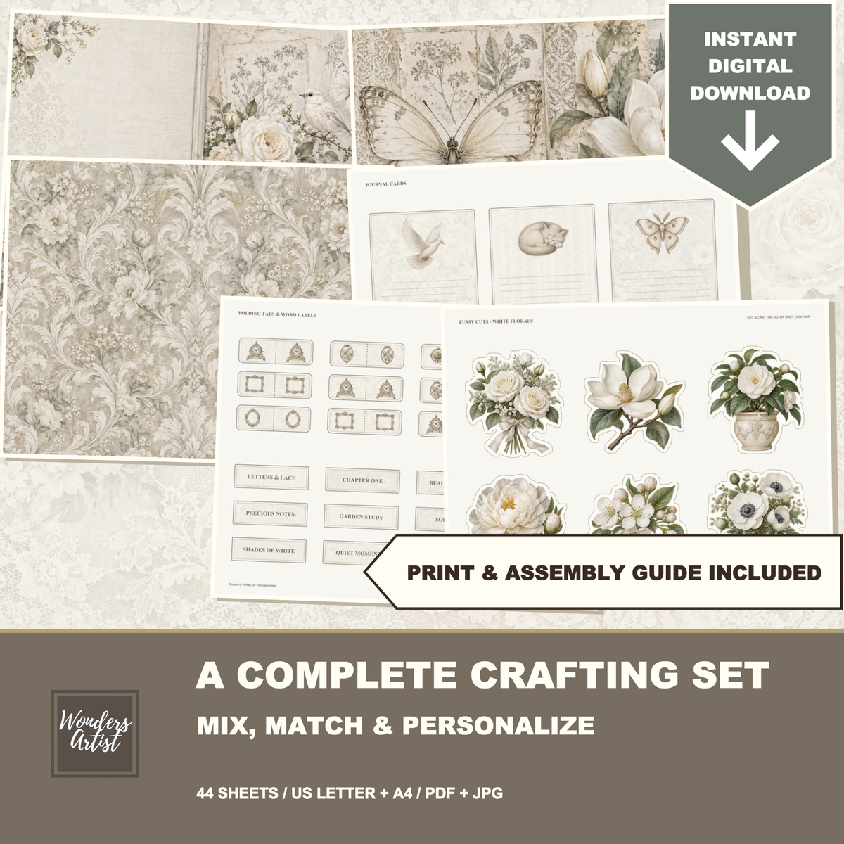 Shades of White Journal Kit — listing image 9
