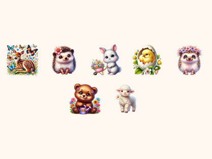 Spring Baby Animals Clipart