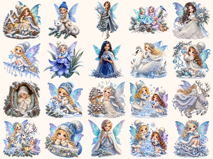 Winter Fairies Clipart
