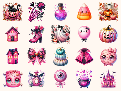 Pink Halloween Clipart