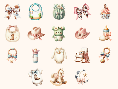 Western Baby Shower Clipart
