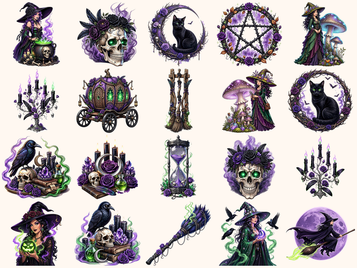 Gothic Witchcraft Clipart