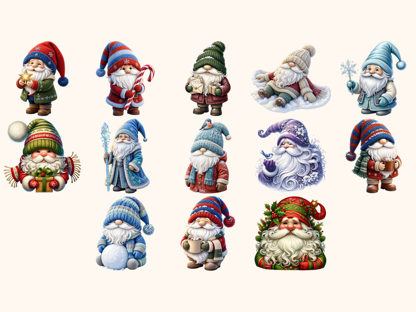 Winter Gnomes Clipart
