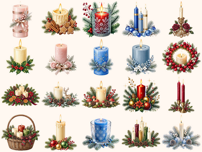 Christmas Candles Clipart