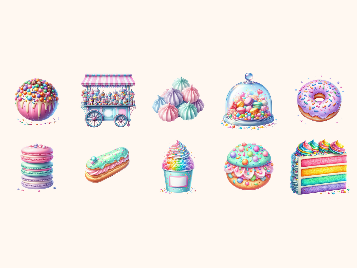 Colorful Sweets Clipart