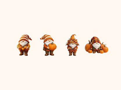 Pumpkin Gnomes Clipart