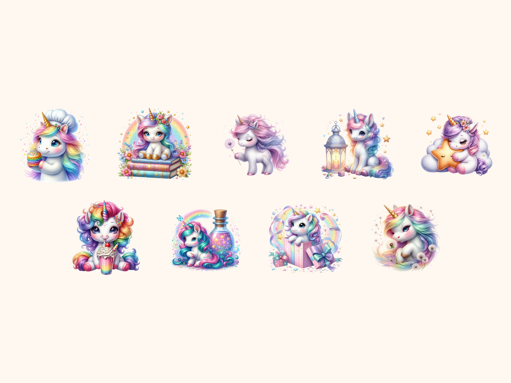 Little Unicorns Clipart