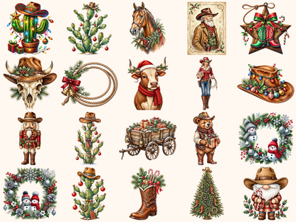 Western Christmas Clipart