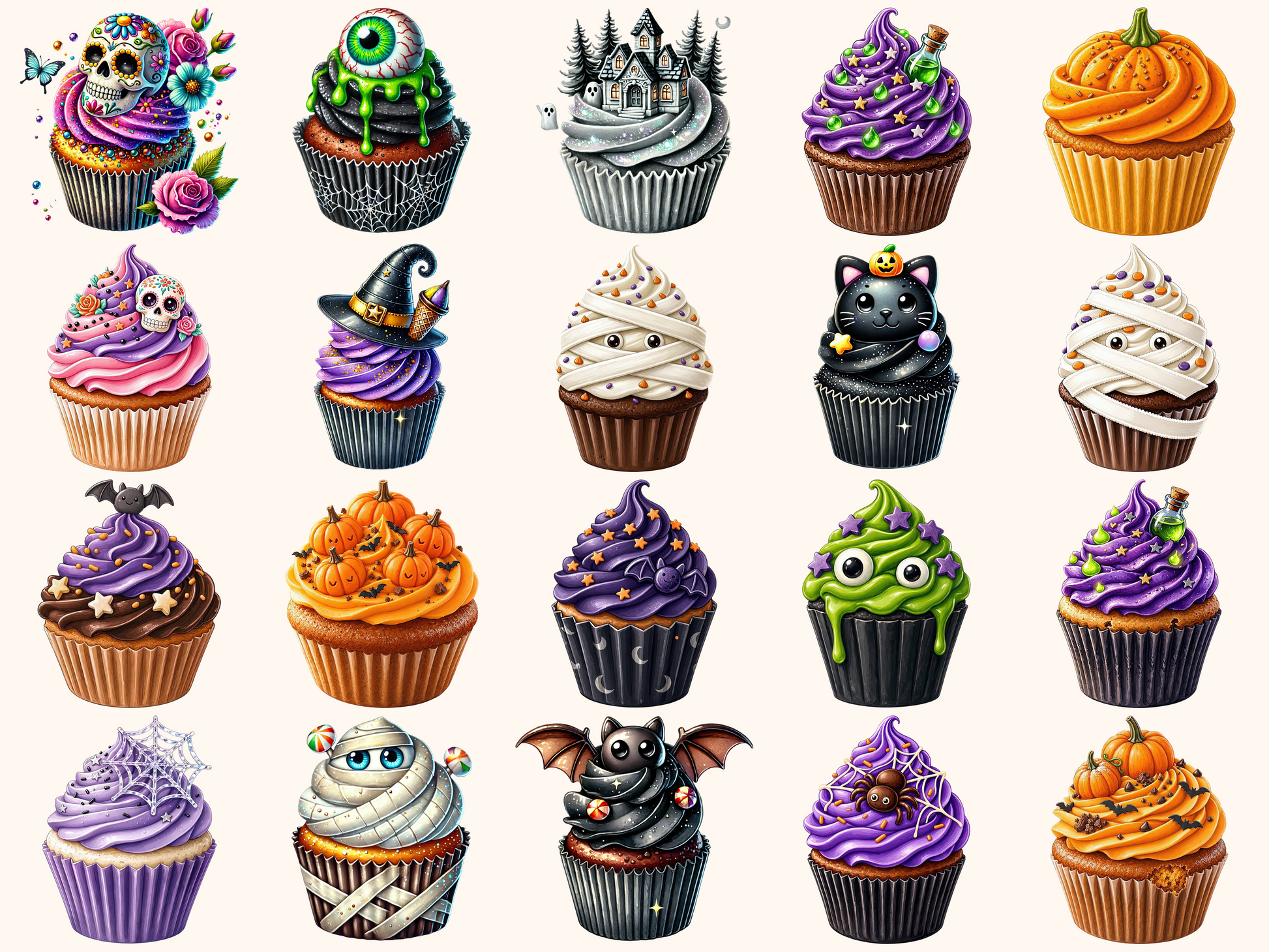 Halloween Cupcakes Clipart